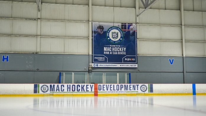 Rink sign for MAC Hockey Rink at CAA Centre