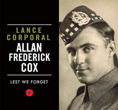 Lance Corporal Allan Frederick Cox