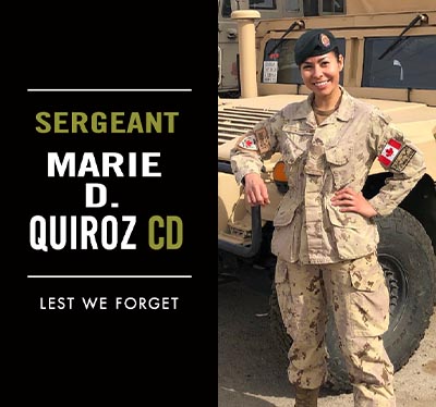 Sergeant Marie D. Quiroz, CD