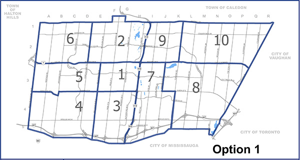 Map of Ward Boundary Realignment Option 1