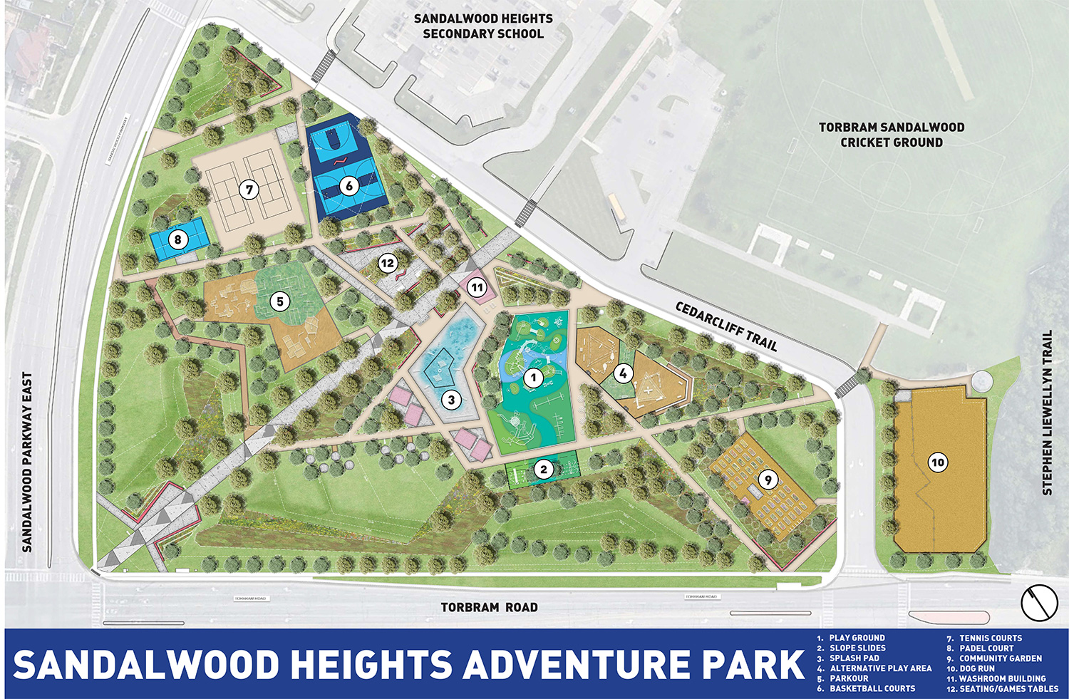 Map of Sandalwood Heights Adventure Park
