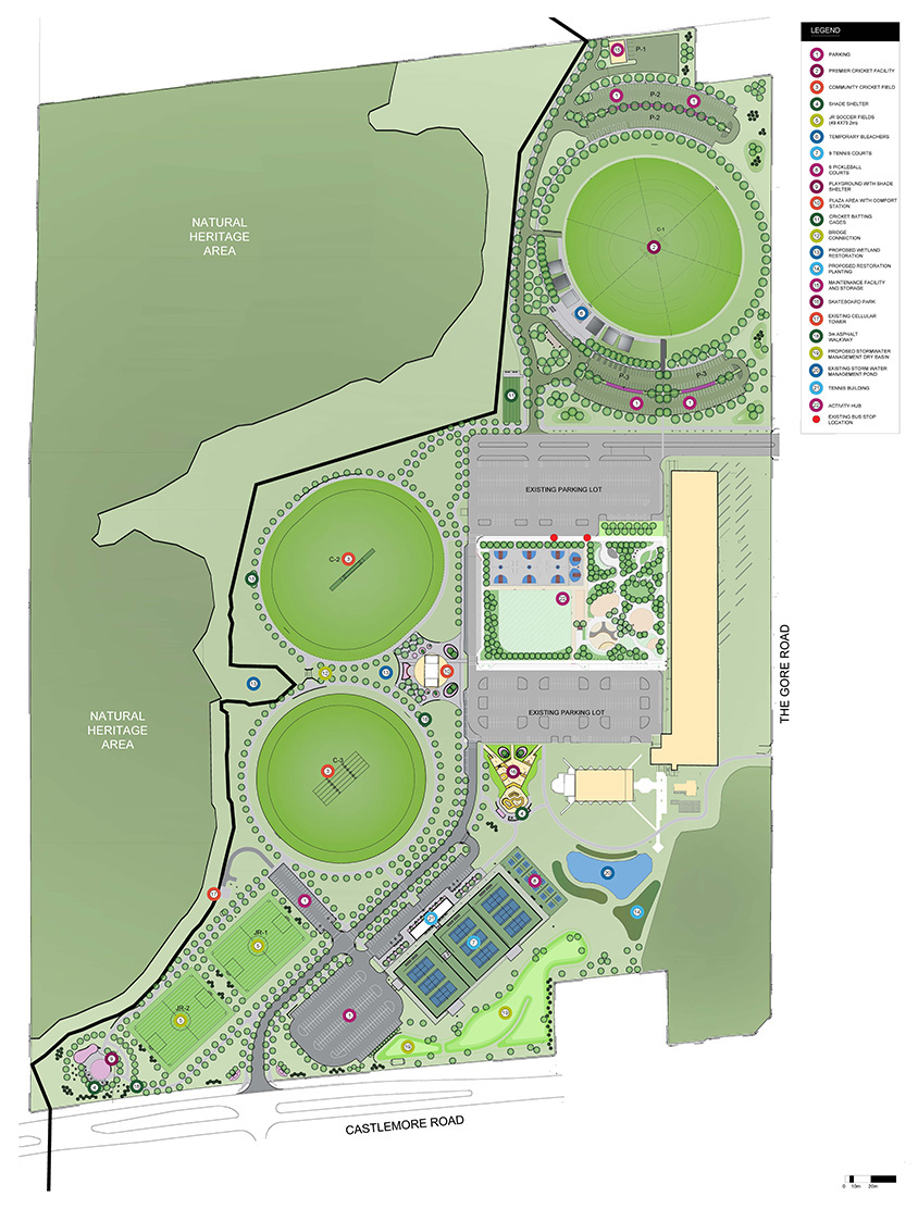Map of Gore Meadows East Community Park