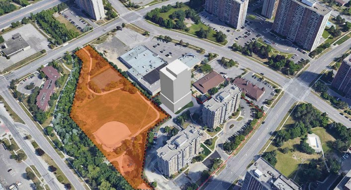 Image of a map showing Knightsbridge Park