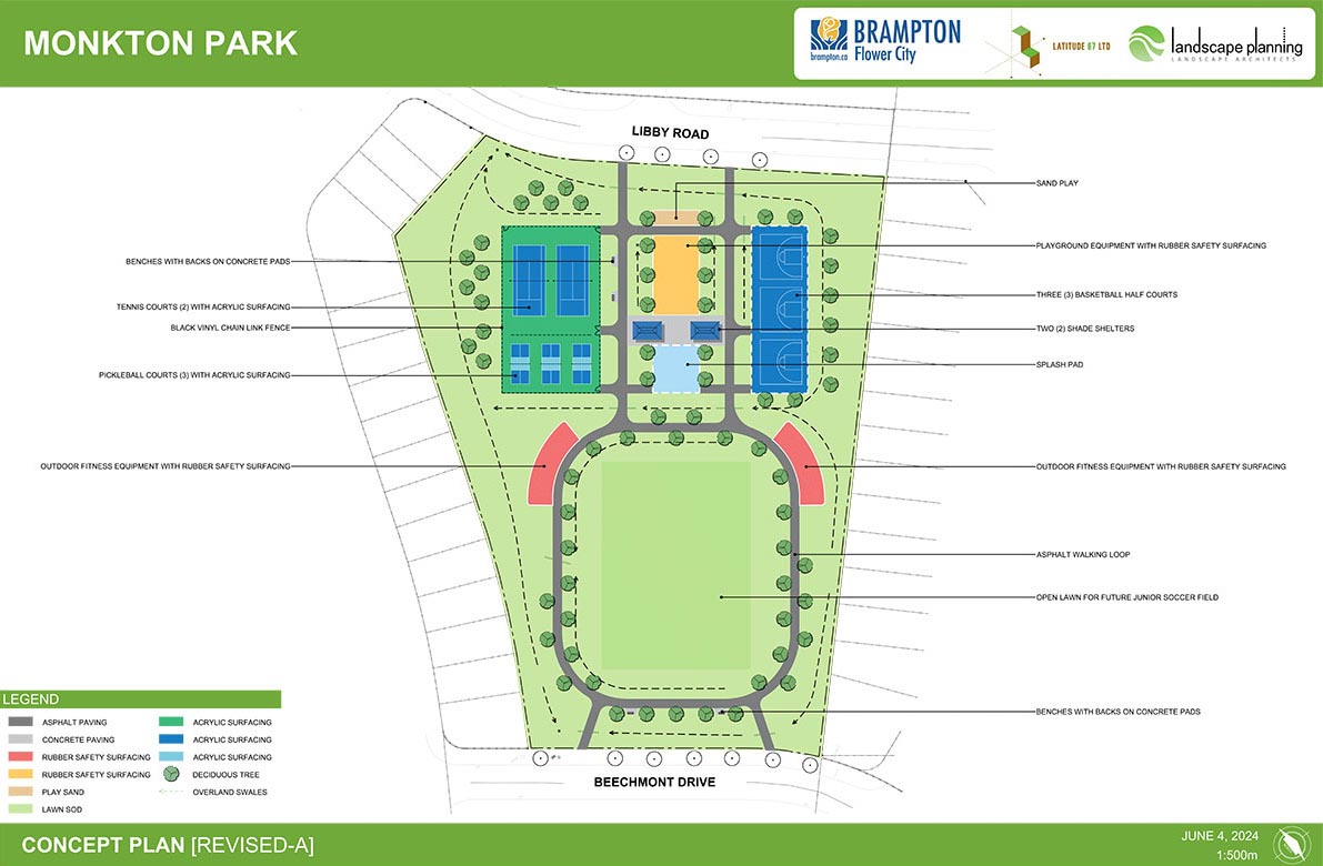 Image of Monkton Circle Park Concept Plan.